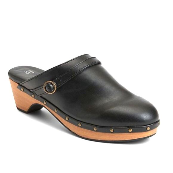 GAP Women's Faux Leather Clogs in True Black - Size 7 US (Orig. $70) - Picture 1 of 6